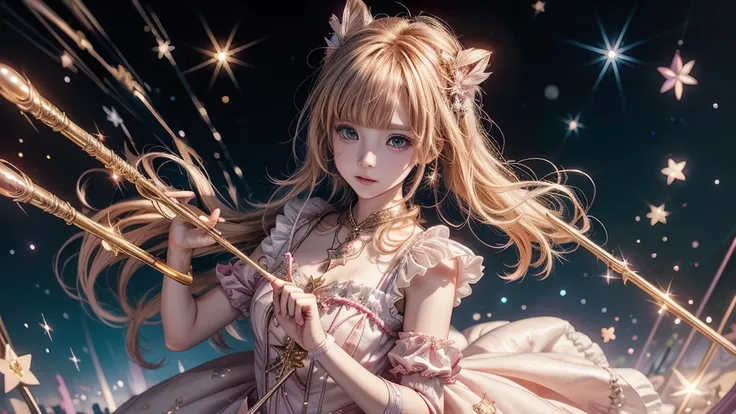 K HD，Anime girl with wand and star wand in hand., portrait of magical girl, sparkling magical girl, magical , card captor sakura, Pin on anime, clean and meticulous anime art, magical girl anime mahou shojo, Beautiful anime art style, cute anime girl portr...