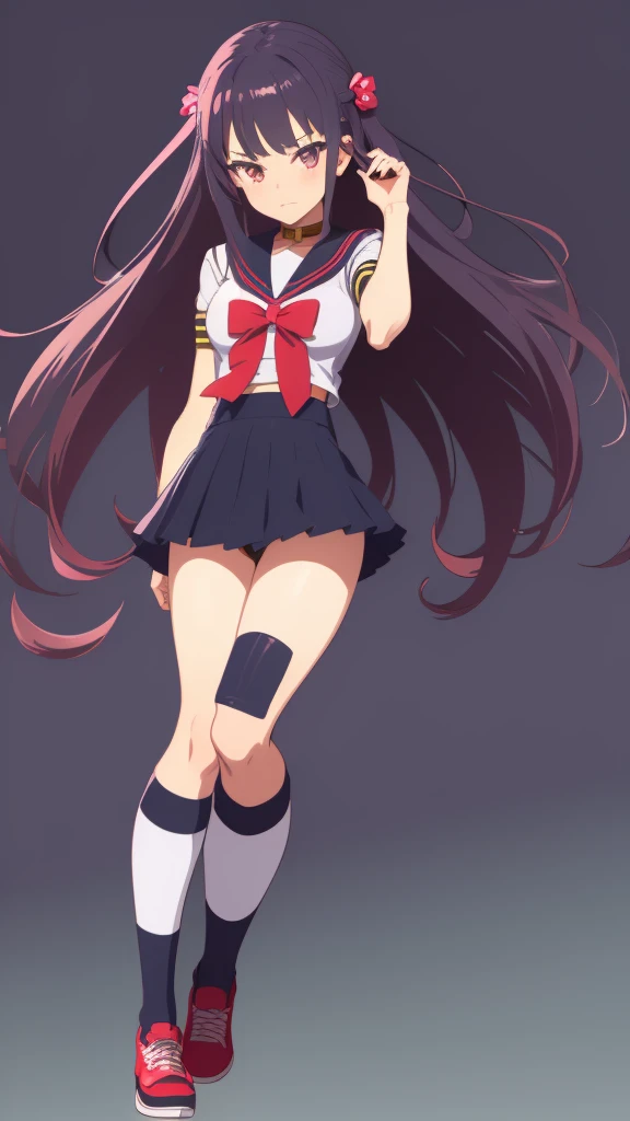 ((Shiori Novella)) ((Shiori Novella in the Style of anime Tokyo Revengers)) ((Highschool sailor uniform)) ((Tokyo revengers style)) ((perfect face)) ((perfect body)) ((full body)) ((city night background))