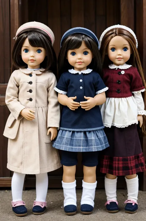 Three partners dolls like for children
