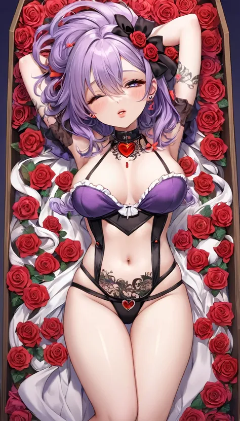 {{{{{16k}}}}}, {{{{{transforming a pure corpse girl into her facial rank and tits rose to the SSS rank of top-notch pretty actresses, She is laid on an coffin of flowers bouquets of flowers are stabbed all over her body and her body becomes more curvy, she...