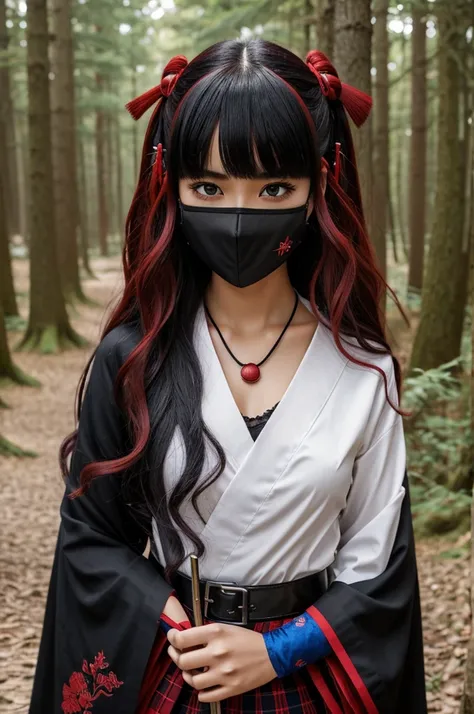 Kimetsu no yaiba Demon Slayer Sex: feminine hair: Long wavy with fringe and bangs and red and black face: Angelica and Thin and Firm Eyes: Reddish with black Facial harmony Clothing: Hunter uniform with a red haori with black checks Faccion: Serious Access...