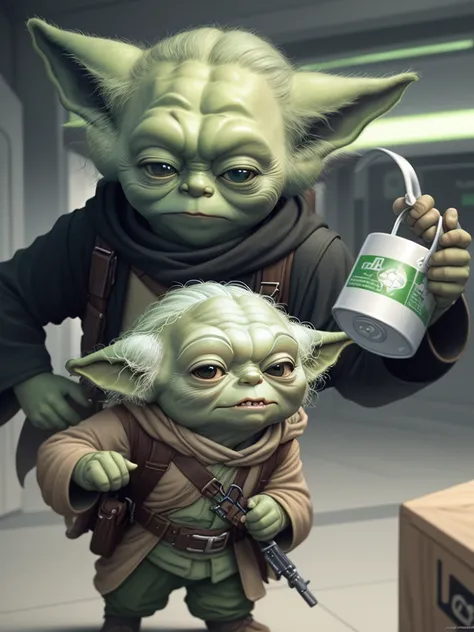 Yoda robbing a bank