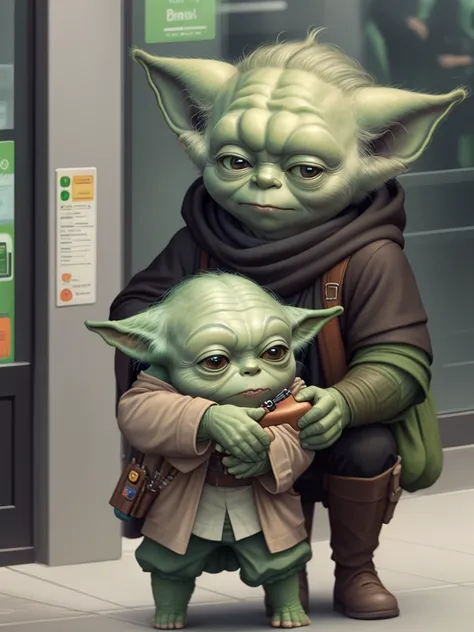 Yoda robbing a bank