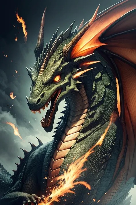 dragon breathing fire