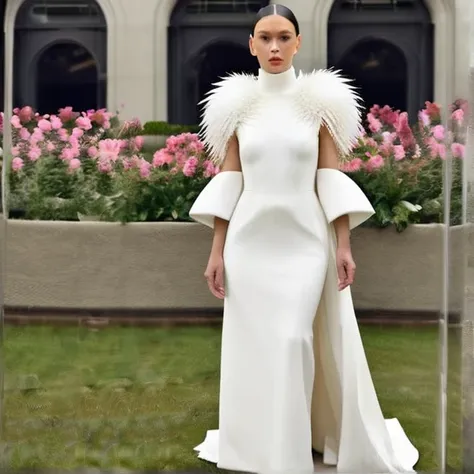 Imagine a swan in a space dress at the Met Gala