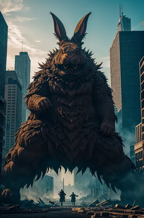 Scary rabbit monster king For 4k 8k destroy the city 