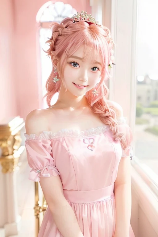 reina-reina3、close-up of a woman with pink hair and dress, real life anime girls, 長いpink hairpretty girl, beautiful anime style,...