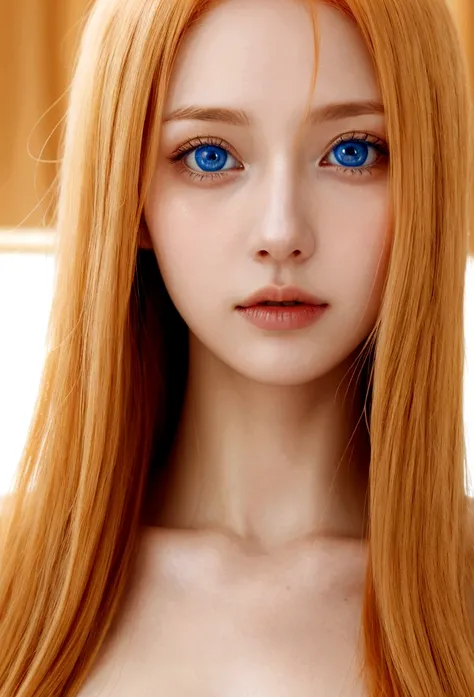 Woman with honey colored hair  , medium blue eyes , muka