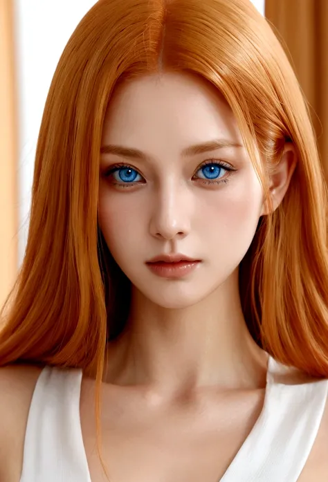 Woman with honey colored hair  , medium blue eyes , muka , murderer 