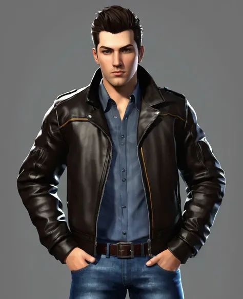 Create a character for my video game Name: Alex Age: 28 Profession: Private Detective Traits: determined, intelligent, athletic clothing: leather jacket, jeans, Boots