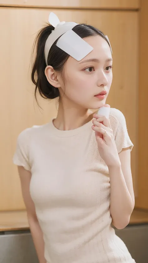 20 year old cute Japan woman, ((Extremely precise and accurate anatomy:1.0)), (Highest quality realistic skin textures:1.6), (photo realistic:1.4), (Hyper realistic:1.4), (Improvement of quality:1.4), (Enhances the beauty of skin texture:1.2), clean and gl...