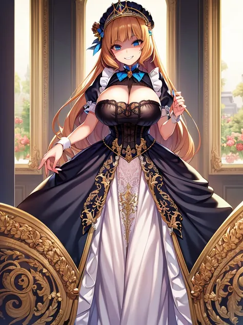 ((Anime art style)),(masterpiece),(Highest quality), (Very detailed),((Very delicate and beautiful)),((alone)),((whole body)),((1 princess in a gorgeous Victorian dress)),Lots of frills,Detailed face and eyes,Jewel-like eyes,((There is a volume and、Very lo...