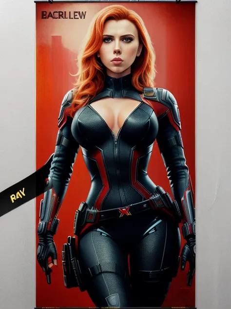 Scarlett Johansson as black widow, vhs effect, (poster:1.6), poster on wall, nostalgia, movie poster, portrait, close up, narrow waist, wide hips, Large breasts,
(skin texture), intricately detailed, fine details, hyperdetailed, raytracing, subsurface scat...