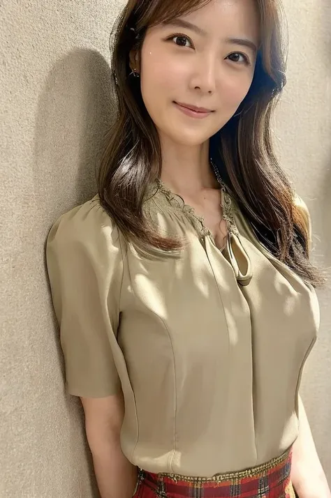 ((Highest quality)), ((masterpiece)), (detailed),Perfect Face,Japanese,Fair skin,Upper Body,Long Hair,Womens Ana Style,blouse,Mature Woman