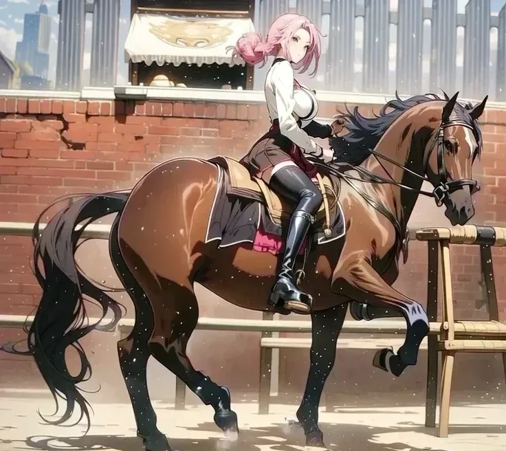 ((best quality)), ((anime masterpiece)), (high detailed), 8k, cinematic lighting, horse