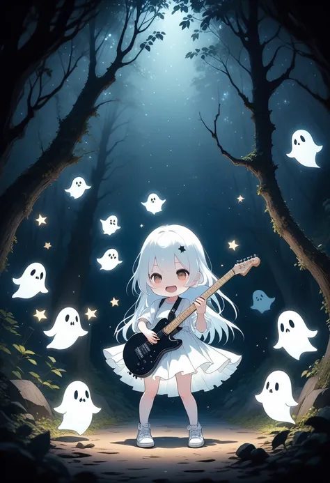 score_9, score_8_up, score_7_up, score_6_up, score_5_up, score_4_up, chibi, 2.5d, delicate and dynamic depiction, cute ghost liv...