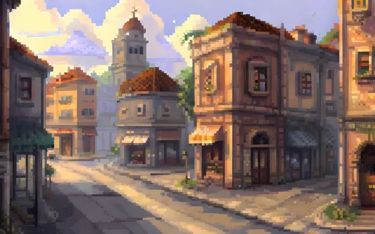 City mordena 2d, realistic monoments