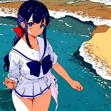 Sailor suit girl summer