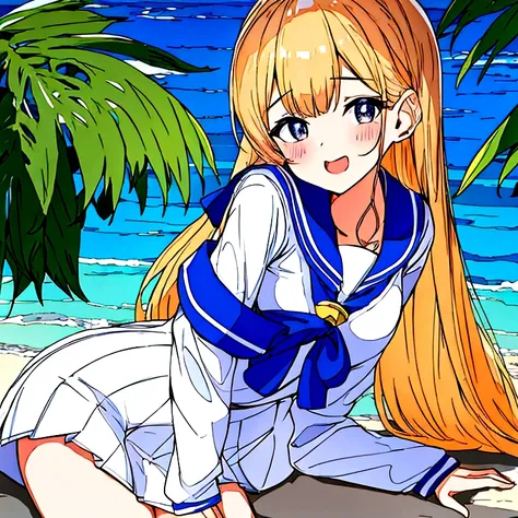 Sailor suit girl summer