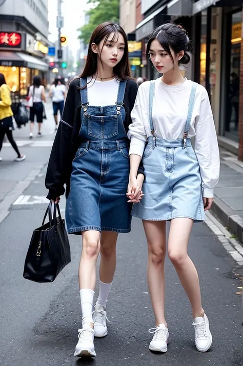 This summer，I want some stylish and beautiful suspender skirts，可以考虑以下几种风格和Pairing suggestions：Fashion street style features：Combining popular elements，Like a hole、Asymmetric design, etc.。
Fabric Selection：Denim or cotton。
Colors and Patterns：black、White or...