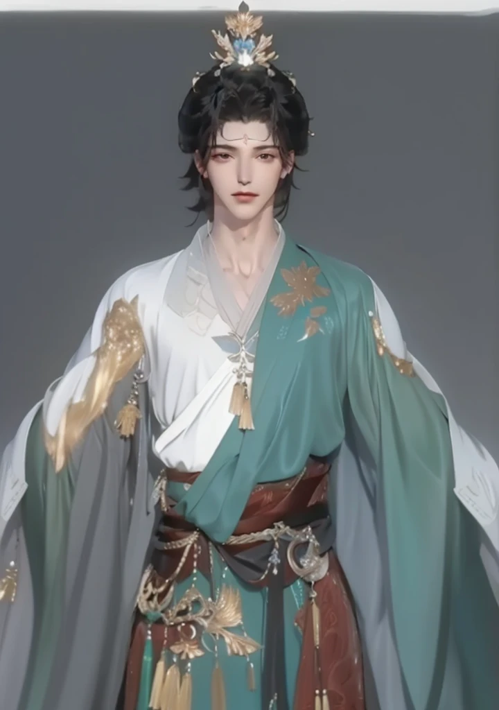 A man，a boy，Men from Dunhuang：1.5，((best quality, 8K, masterpiece:1.3)), Key Points: 1.2, Perfect body beauty: 1.4, , Highly detailed face and skin texture, ,  (Residence: 1.3), , Gu Weiss, Gurwitz-style artwork, , author：Yang Jie, Epic and beautiful chara...