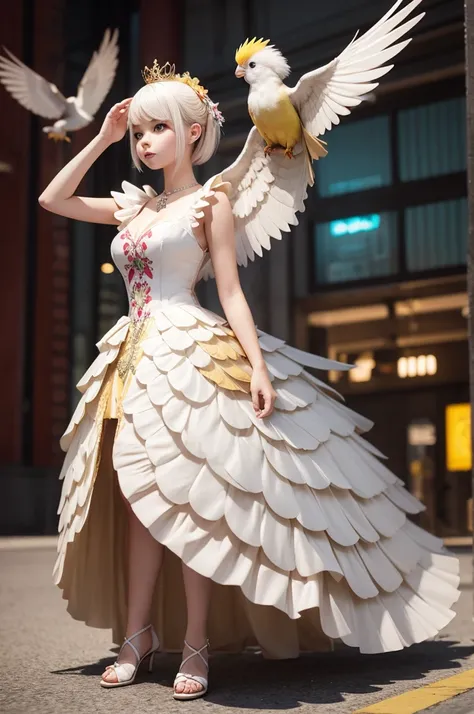 Cockatiel with dress 3d poster 