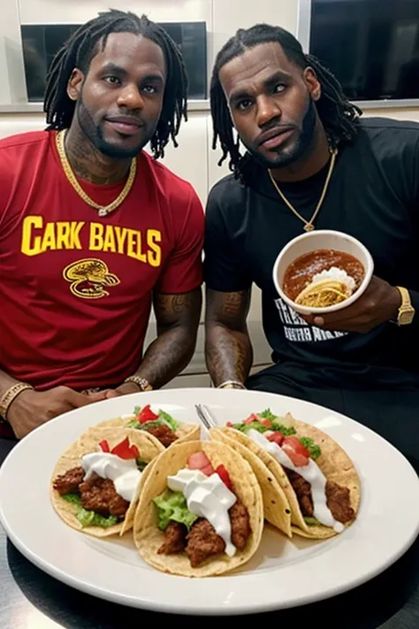 Chief keef and lebron eating tacos with Kai cenat on his team