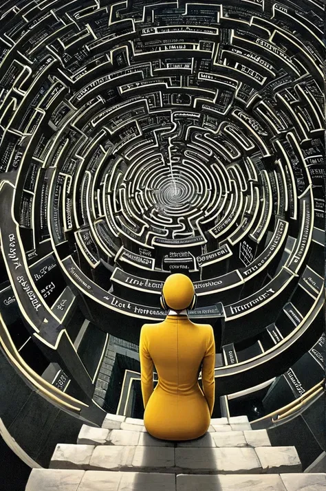 labyrinth of the mind i want a person extremely lost in thought