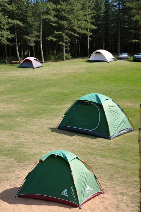 Comfy tent. Camping area 
