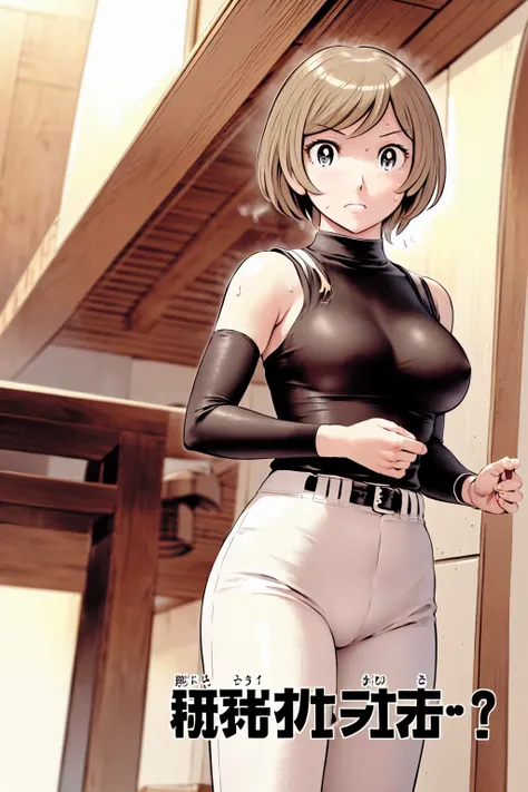 (野球uniform:1.2),
Blonde, (short hair:1.2),Long sleeve, Black Shirt, turtleneck,White trousers、uniform、Black belt、((Illustration of a person))、big 、
View your viewers,, (Highest quality:1.3),One Girl, White pants、uniform、Outdoor、baseball ground、ground、soil、...