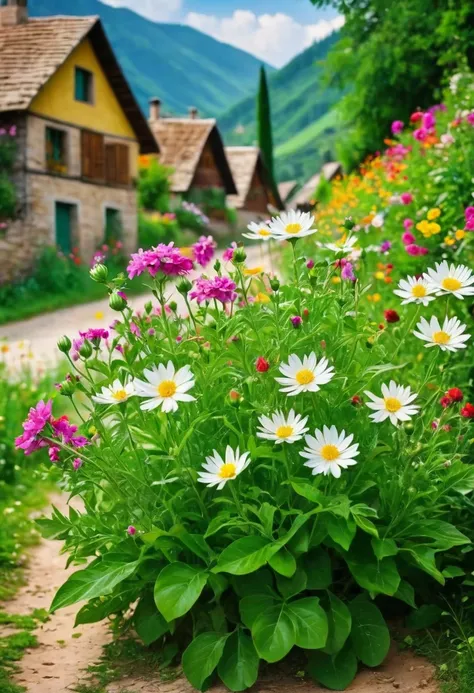 Natural image with village flower background. Natural Beauty. Flower Beauty