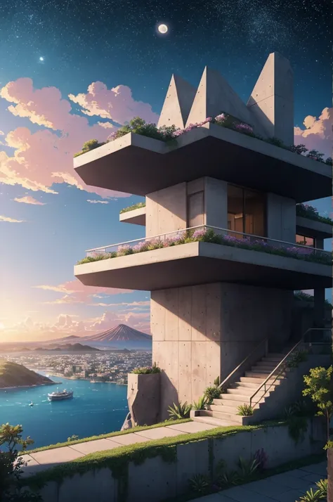 anime (best-quality:0.8), (best-quality:0.8), perfect anime illustration, weve been trying to reach you about your cars extended warranty, An illustration in collage style, with giant boulders, brutalist building sections, terraces, stairs, cacti, agave, c...