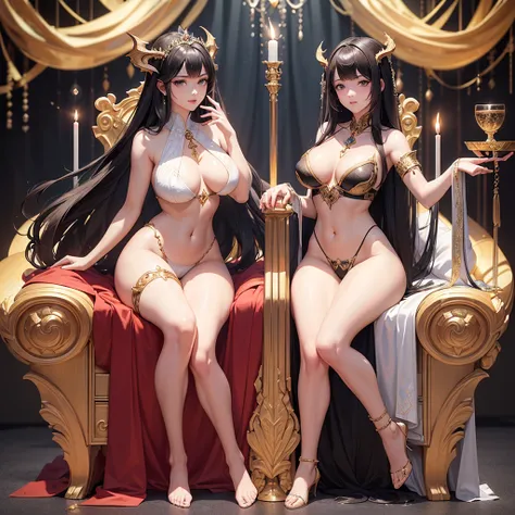 8K, The most realistic, Highest quality, full body image, beautiful woman,1 female, Beautiful Girls, Realistic, Fantasy, Ninai, ancient, Realistic style portrait of a beautiful princess., dragon palace, dragon crown, luxury jewelry, ((Sitting on a beautifu...