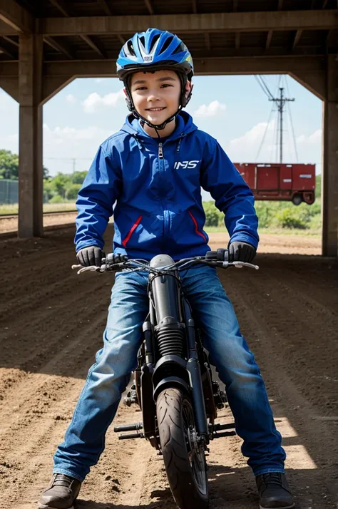 A riding boy with Ns200