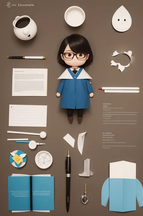 Create a fundamental paper education style character