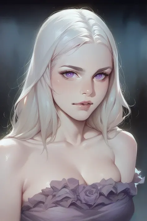 Girl with purple eyes