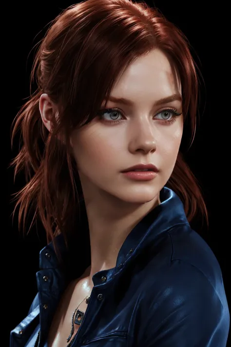 claire redfield , blue eyes.