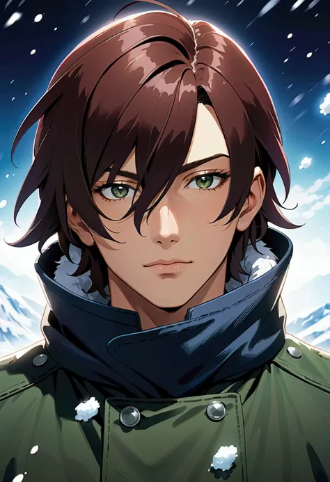 Anime boy in a winter coat with falling snow, makoto shinkai ( Apex Legends ), Eren Yeager portrait, Detailed digital anime art, Detailed Anime Character Art, Anime portrait of a handsome man, Male Anime Characters, Anime Handsome Man, Stunning Anime Face ...