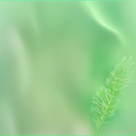 There is a blurry photo，The photo shows a green flower with leaves, pale green background, 渐变light green, Light green, colorized background, background pastel, gradient Light green, Light green光芒, soft green light, coloured background, Light faded effect, ...