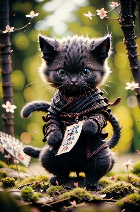 A beautiful cat, realistic, ninja clothes, Siamese cat breed, high quality, extremely detailed, masterpiece, ninja cat