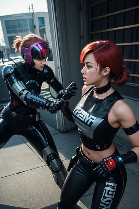 Female RoboCop vs. Young Handsome Delinquent Delinquent Punch