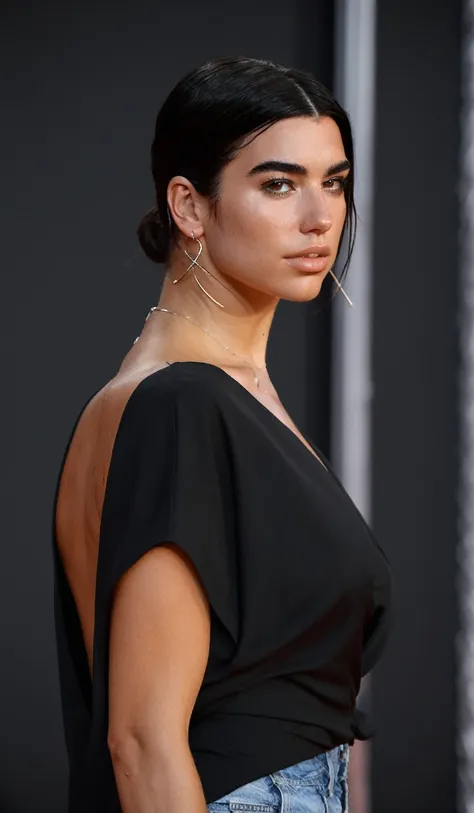 high quality  erotic portrait  paparazzi photo ,  (gorgeous celebrity , woman, dualipa, dua lipa, duxlipa, female, singer, cute,...