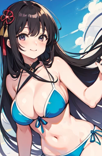 Ayaka Hizuki,bikini,   One Girl, alone, masterpiece, Highest quality,A light smile,Long Hair、Big Breasts