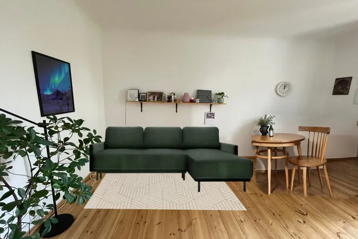 small wooden round table and two chairs