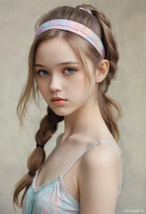 japanese、(кинематографическое фfromо:1.3) from (фfromо до бедер:1.3),(skinny:1.3) beautiful 12 year old girl, (complex light bro...