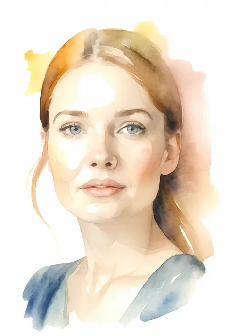 watercolor, blurred portrait