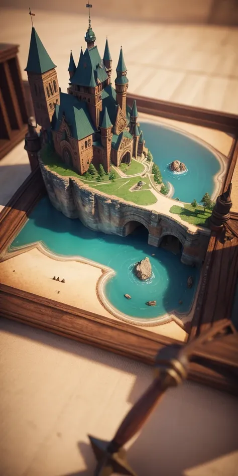 Medieval 3d world map