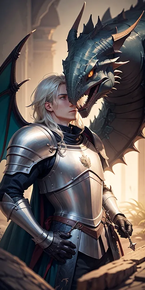 Knight looking at wyvern eggs