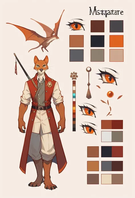 (masterpiece, ultra detailed, best quality)(style of RPG)(concept art, character sheet)absurdres, perfect anatomy(furry anthro),