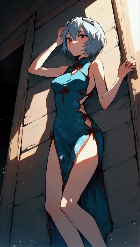 China dress,(Ayanami Rei),Lying on the wall,E7E48U